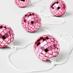 Pink Disco Ball Garland Target Spritz 72” Valentine Decor